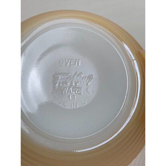 Vintage Set Of 4 Fire King Peach Luster Soup Bowls 10 oz Beehive Ovenware USA - Picture 8 of 11